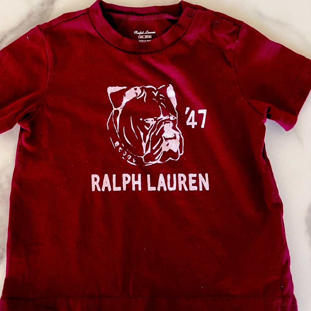 Polo Ralph Lauren tshirt in burgundy for boys